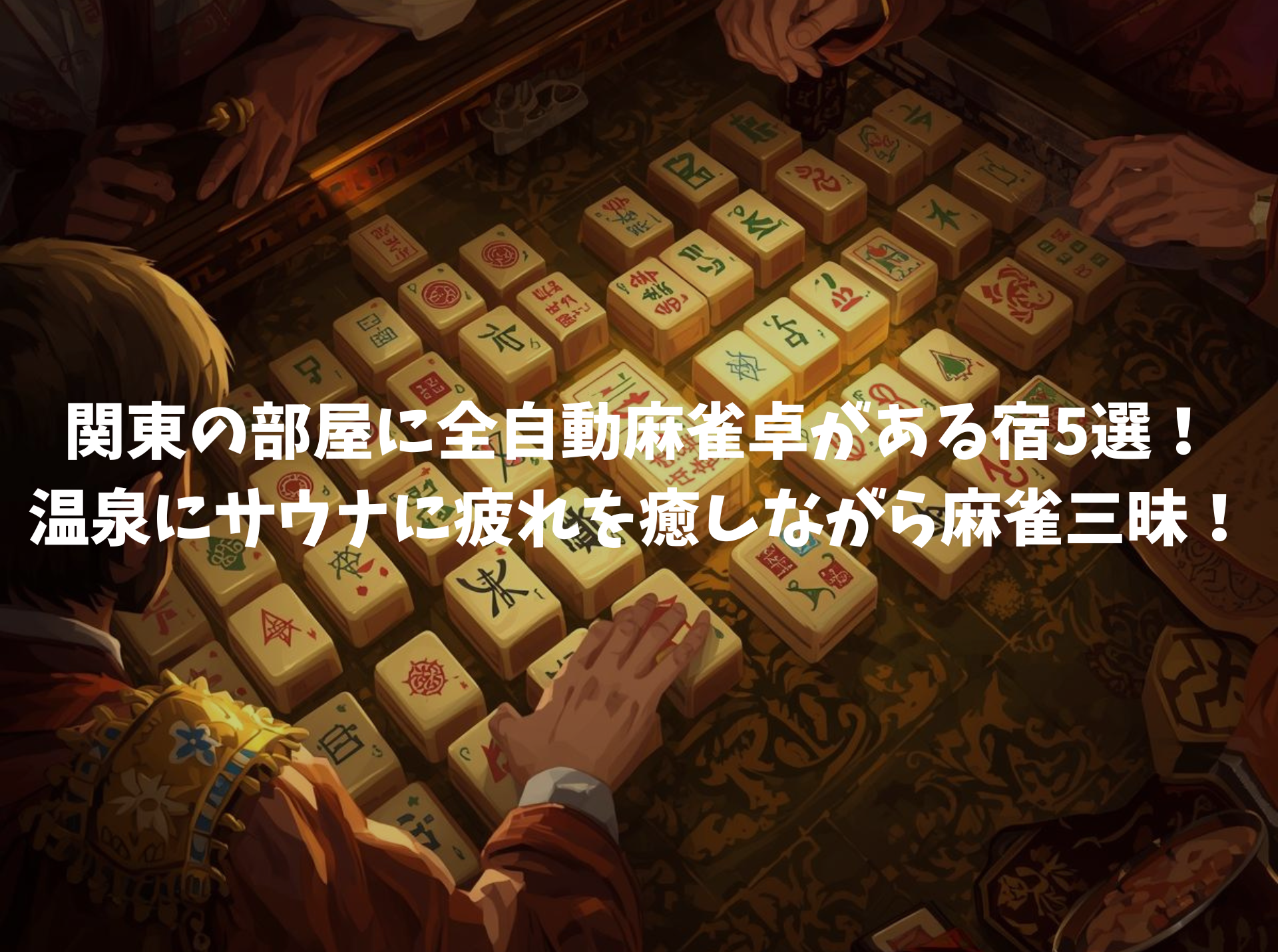 部屋に全自動麻雀卓がある宿 関東