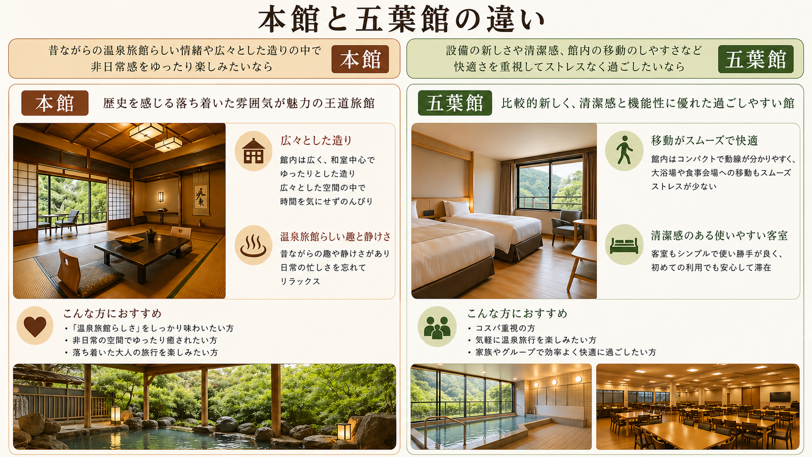 熱海金城館 本館と五葉館の違い