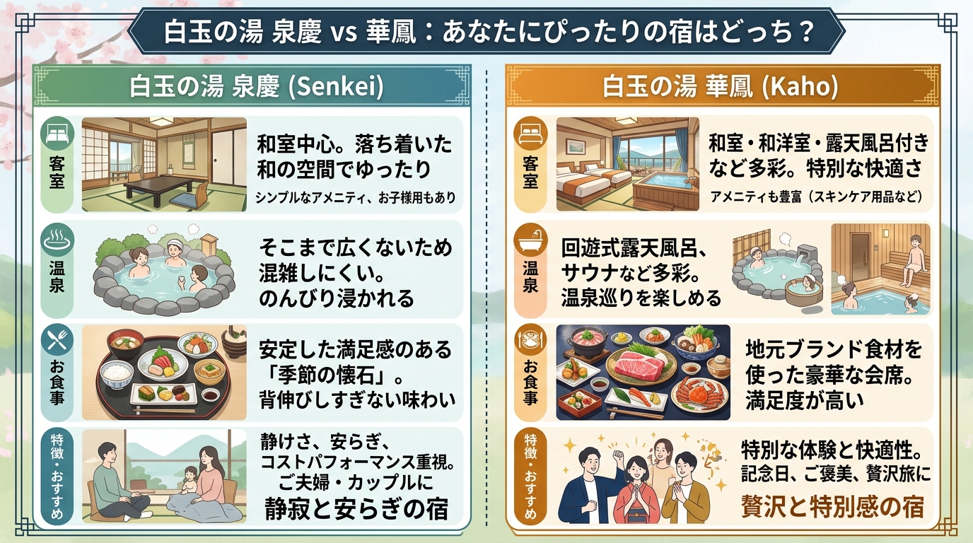 泉慶と華鳳の違い