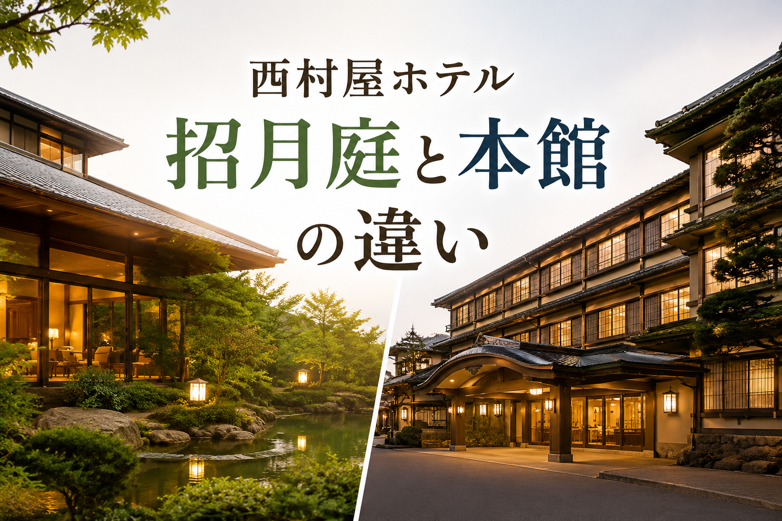 西村屋ホテル 招月庭と本館の違い